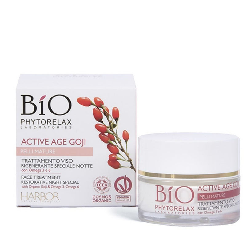 Active Age Goji Herstellende Anti-age Nachtcrème Bio Phytorelax. Vegan, natuurlijk, biologisch, duurzaam