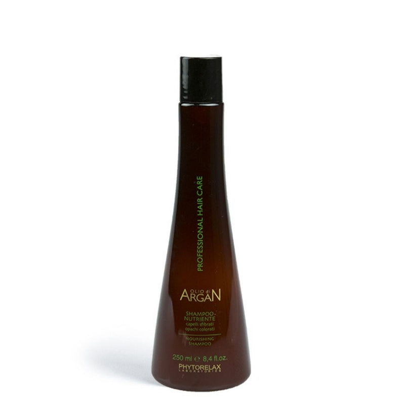 Nourishing Voedende Shampoo Phytorelax Argan Professional Hair Care, professionele haarverzorging met arganolie.